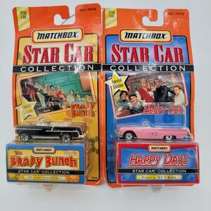 Vintage 1998 MATCHBOX STAR CAR COLLECTION BRADY BUNCH &  HAPPY DAYS NEW SEALED